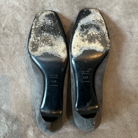 Grey/Black Prada 39.5 Heels - Picture 10 of 12
